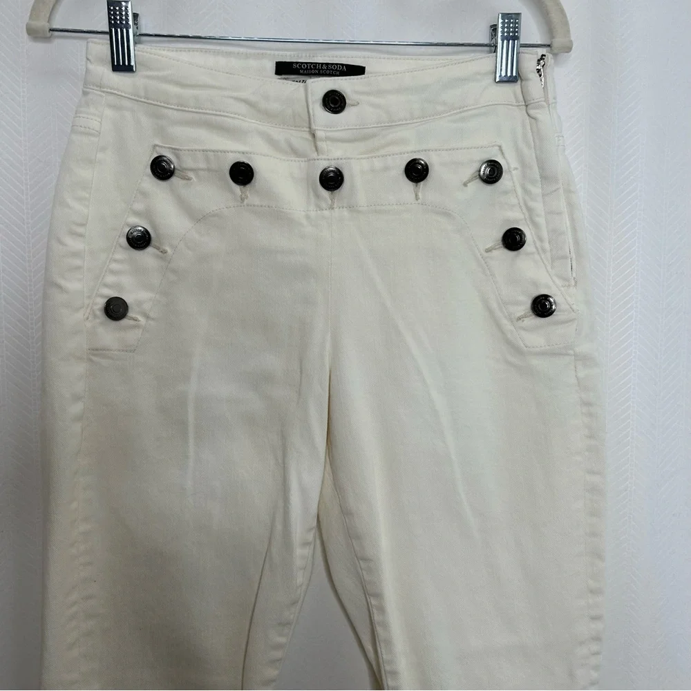 Scotch & Soda Jolie Vagabonde off white skinny sailor jeans - Picture 2 of 9